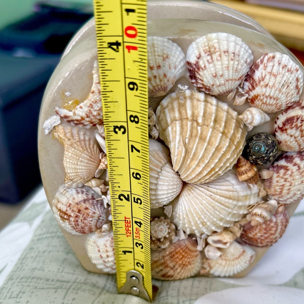 VTG Beautiful Nautical Beach Seashell + Sand Dollar Kitchen Napkin Holder - Picture 6 of 7
